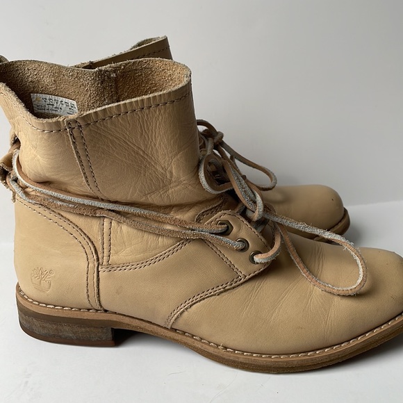 Timberland Earthkeepers Savin Hill Leather Moto Style Boot Tan Casual Streetwear - Picture 4 of 6